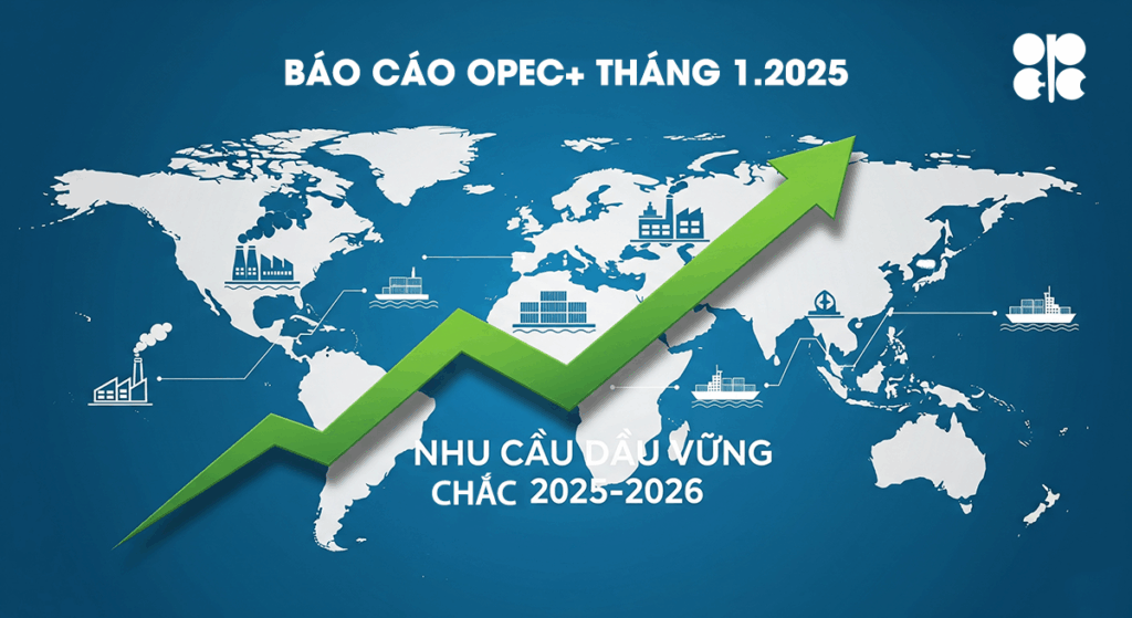Báo cáo OPEC tháng 1/2025: Kinh tế toàn cầu ổn định, Nhu cầu dầu vững chắc trong năm 2025-2026