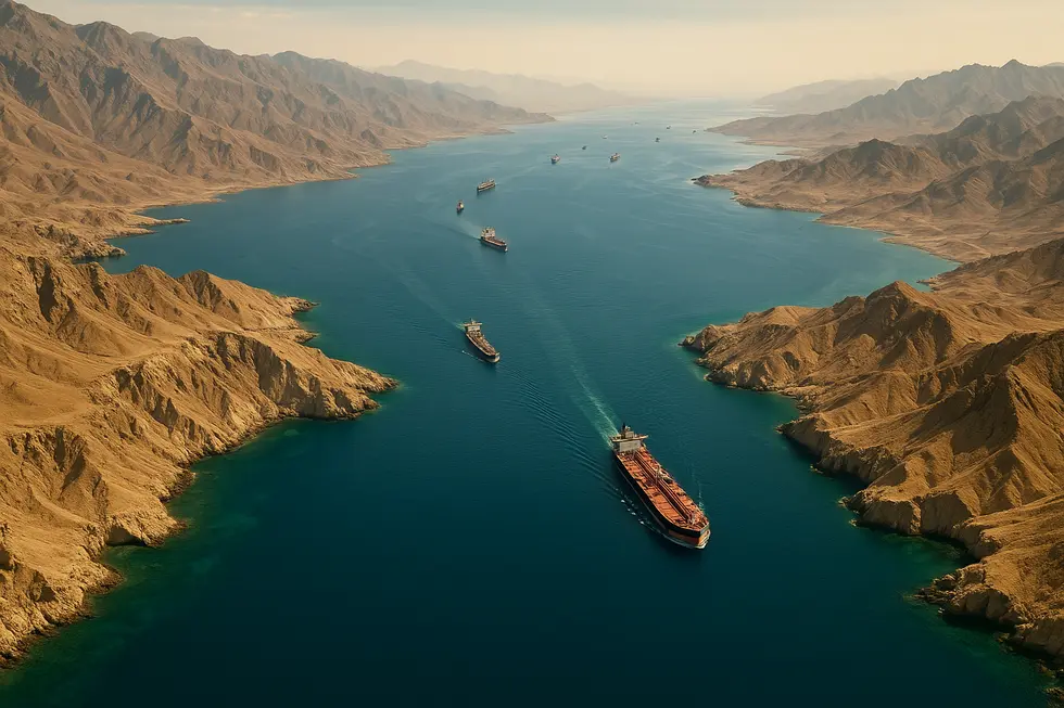 Eo Biển Hormuz, tuyến đường vận chuyển dầu thô quan trọng của thế giới.