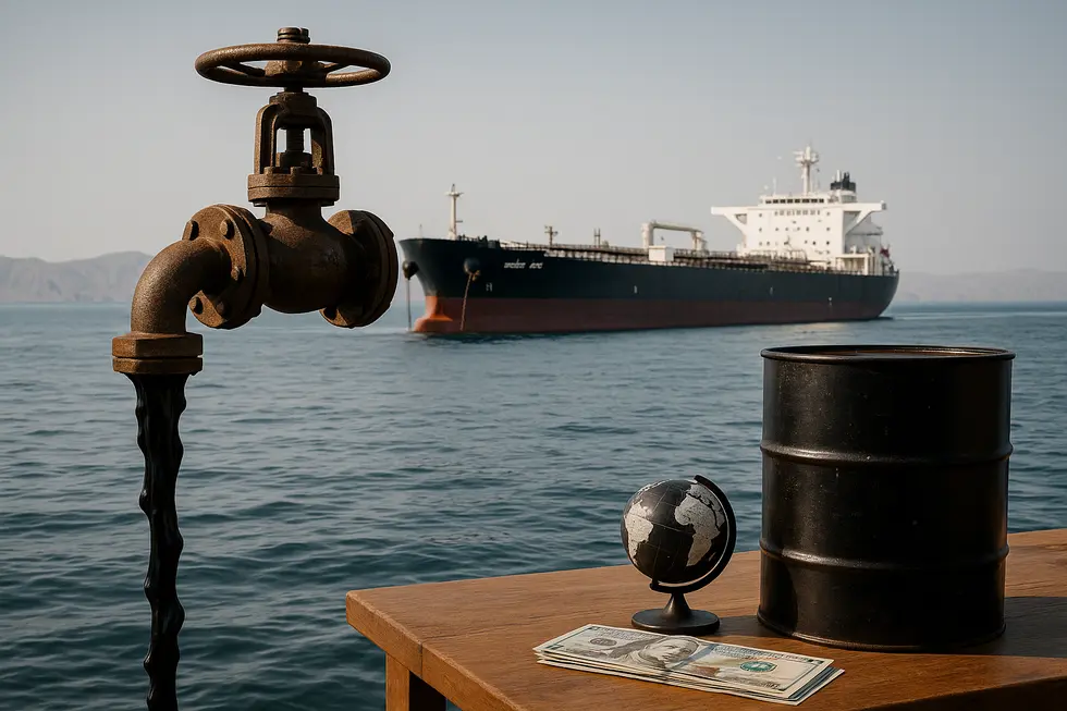 Eo Biển Hormuz, tuyến đường vận chuyển dầu thô quan trọng của thế giới.