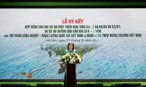 Ủy viên BCH Trung ương Đảng, Thống đốc Ngân hàng Nhà nước Nguyễn Thị Hồng phát biểu tại sự kiện (Ảnh: TBTC)