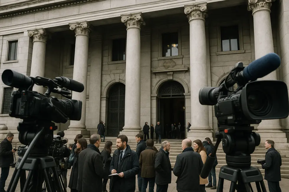 Cảnh từ tòa án Hà Lan khi Shell tham gia kháng cáo về phán quyết khí thải.