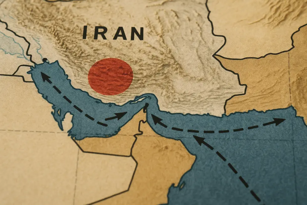 Eo Biển Hormuz, tuyến đường vận chuyển dầu thô quan trọng của thế giới.