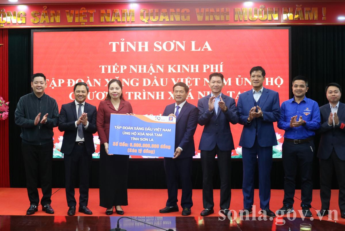 Petrolimex ủng hộ 6 tỷ đồng xoá nhà tạm thông qua Uỷ ban MTTQ tỉnh Sơn La