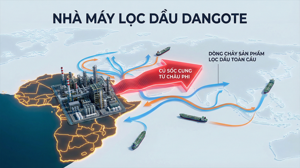 Nhà máy lọc dầu Dangote: Cú sốc cung từ châu Phi và Tác động đến Dòng chảy Sản phẩm Lọc dầu Toàn cầu