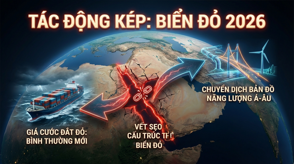 Tác động kép từ Biển Đỏ: Giá cước vận tải tăng và sự tái định hình bản đồ năng lượng Á-Âu