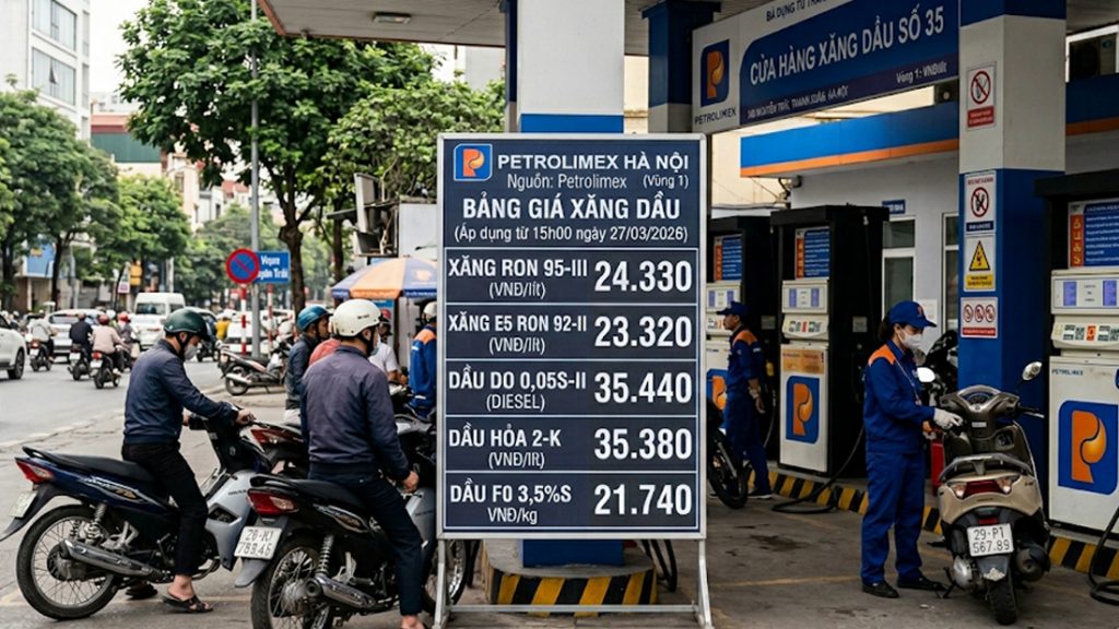 Giá xăng hôm nay 27.03.2026 đảo chiều giảm mạnh hơn 5000đ/ lít