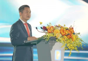 Đồng chí Phạm Văn Thanh - Bí thư Đảng ủy, Chủ tịch HĐQT Petrolimex phát biểu đáp từ