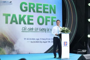 Cục trưởng Cục Hàng không Việt Nam, ông Uông Việt Dũng phát biểu tại sự kiện