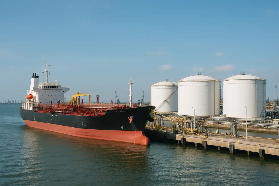 Cảng biển Việt Nam trong hoạt động nhập khẩu xăng dầu tấp nập.