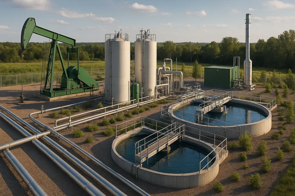 Máy khoan hiện đại trên giàn khoan dầu đá phiến của BP.