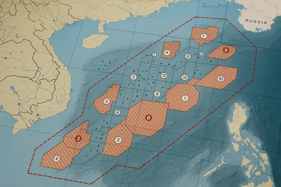 Các công trình dầu khí trên thềm lục địa Việt Nam.
