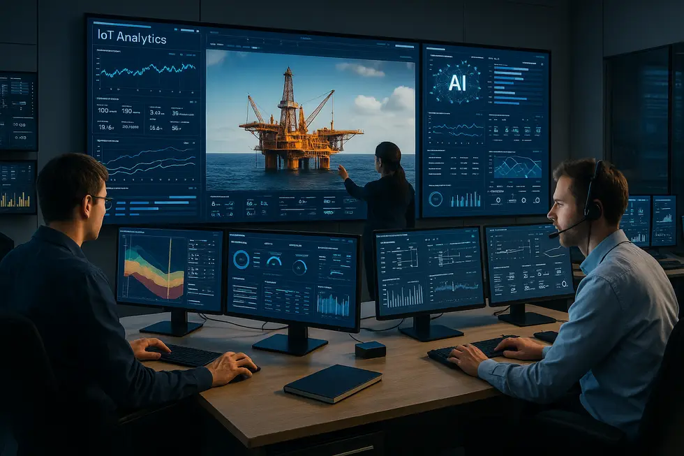 Hệ thống tự động hóa tại giàn khoan dầu khí.