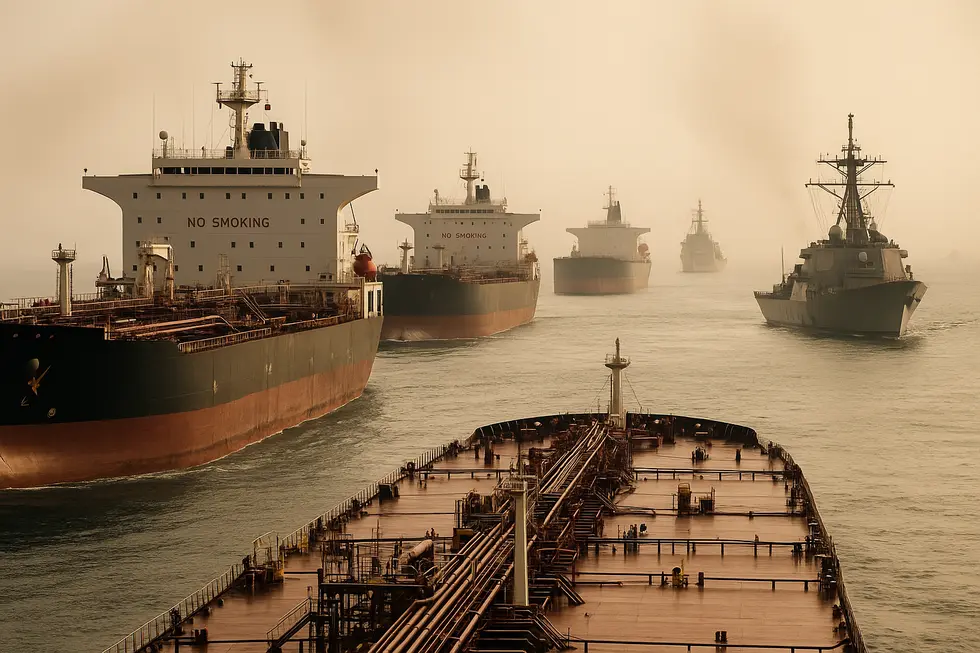 Khung cảnh căng thẳng tại Eo biển Hormuz do xung đột Mỹ-Iran.