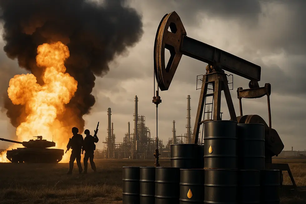 Mô tả sự tương tác giữa yếu tố chính trị và kinh tế trong khủng hoảng năng lượng.