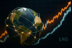 Biểu đồ dòng chảy LNG toàn cầu với sự tập trung vào các khu vực bị ảnh hưởng.