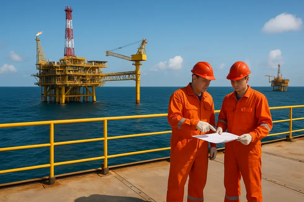 Các công trình dầu khí trên thềm lục địa Việt Nam.