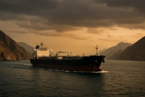 Tàu dầu trong cảnh căng thẳng tại eo biển Hormuz.