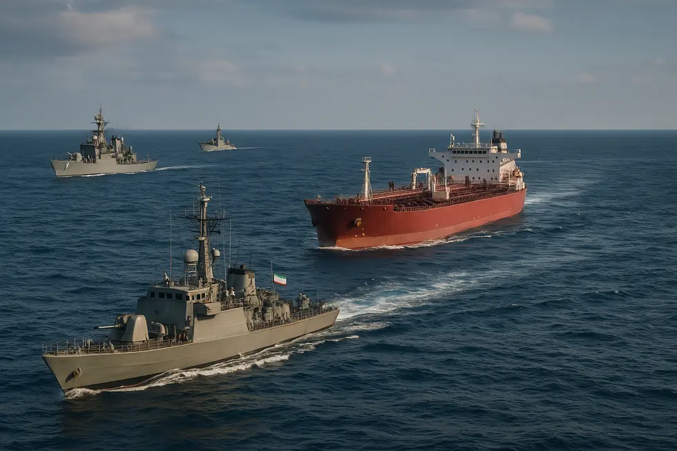 Eo biển Hormuz đang bị Iran phong tỏa trong bối cảnh xung đột.