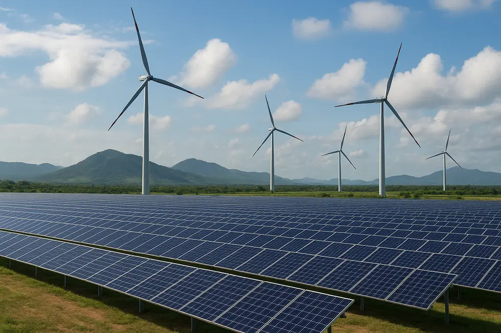 Hình ảnh biểu trưng cho sự phát triển năng lượng tái tạo tại Việt Nam.