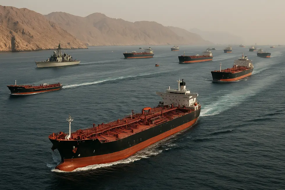 Tàu chở dầu đang tháo chạy khỏi vùng biển đầy căng thẳng của eo biển Hormuz.