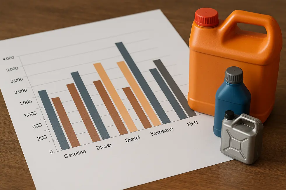 Biểu đồ minh họa sự thay đổi giá xăng dầu theo thuế bảo vệ môi trường.