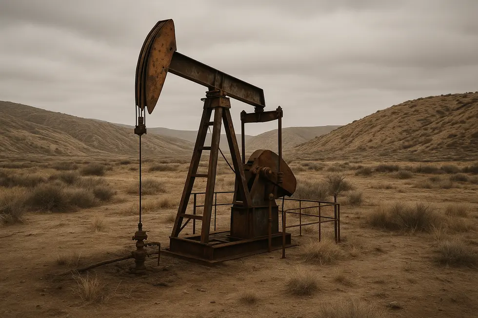 Giếng khoan dầu đá phiến cũ ở Mỹ.