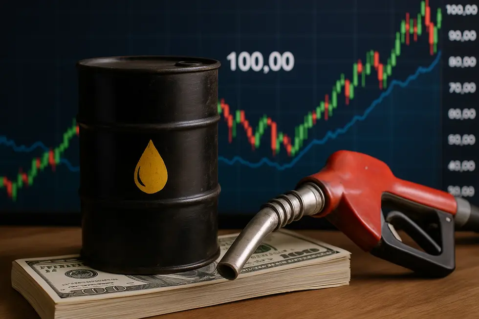 Hình ảnh thị trường dầu mỏ với giá Brent vượt 100 USD/thùng ngày 18/3.