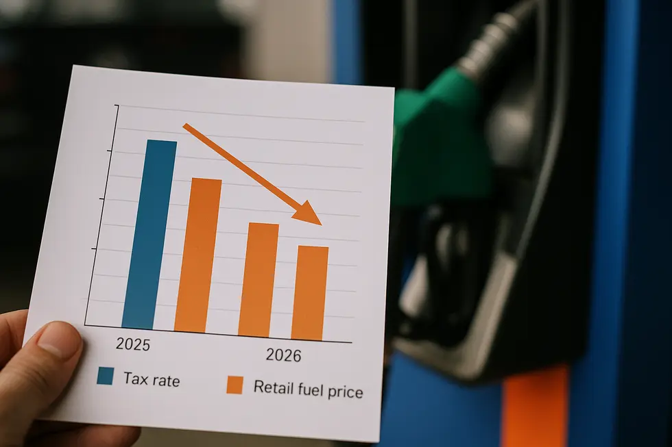 Biểu đồ minh họa sự thay đổi giá xăng dầu theo thuế bảo vệ môi trường.