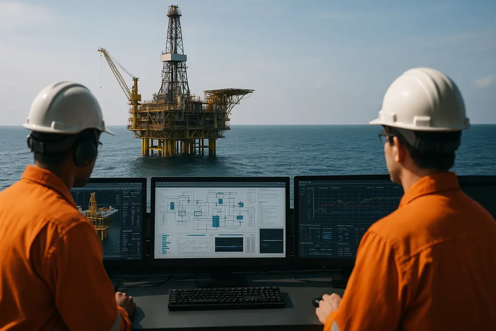 Hệ thống tự động hóa tại giàn khoan dầu khí.