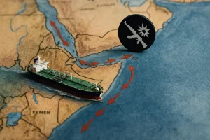 Bản đồ các tuyến vận tải dầu qua Biển Đỏ với yếu tố địa chính trị.