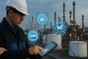 Chuyển đổi số với sự tích hợp AI, ERP và IoT trong ngành dầu khí.