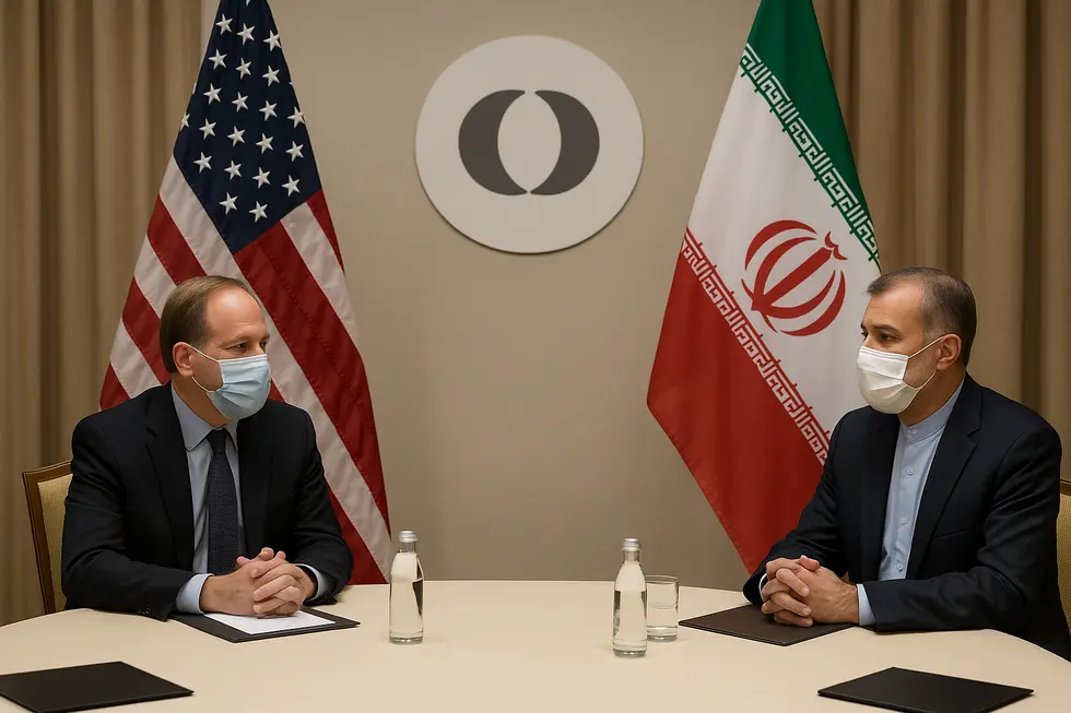 Cuộc đàm phán giữa Mỹ và Iran diễn ra căng thẳng. (ảnh minh hoạ AI)