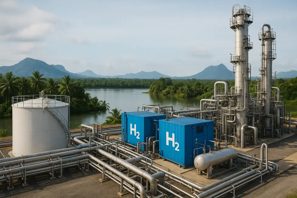 Nhà máy sản xuất hydro xanh ở Sarawak, Malaysia.