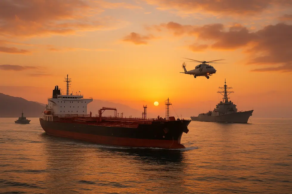 Eo biển Hormuz bị phong tỏa, gây cú sốc cho thị trường dầu.