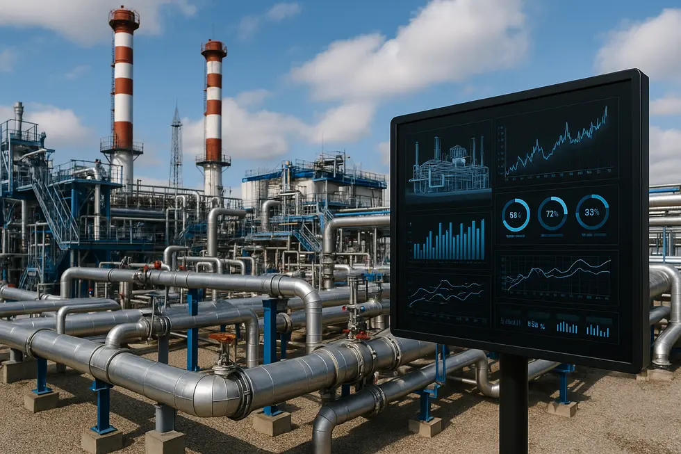 Nhà máy dầu khí tại Nga đang áp dụng công nghệ số hóa.