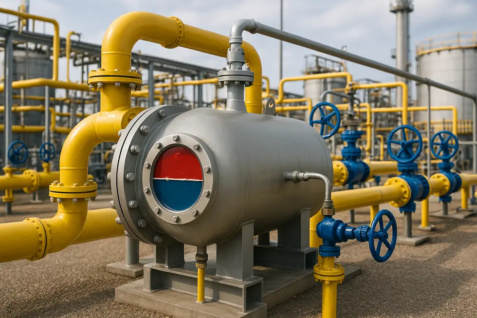 Hệ thống hóa phẩm khử nhũ tách nước khỏi dầu thô tại trạm bơm.