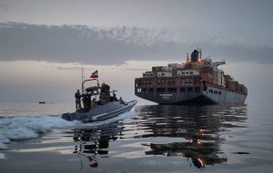 Tàu Epaminondas bị bắt giữ. Ảnh: Tasnim/TASS