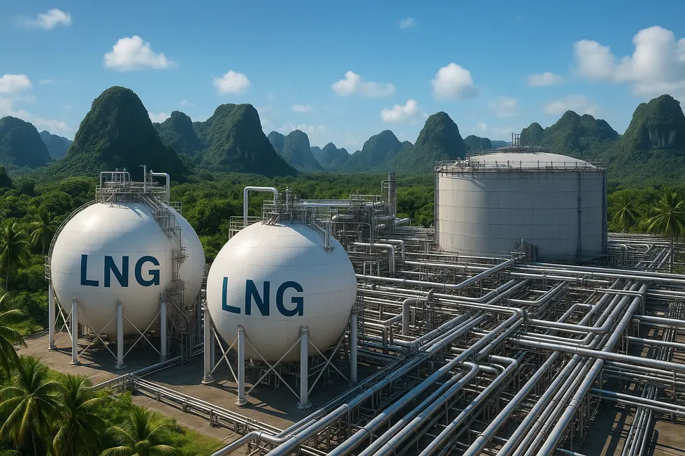 Toàn cảnh nhà máy lọc dầu tại Việt Nam.