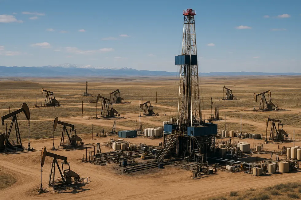 Giàn khoan dầu đá phiến Mỹ hiện đại.