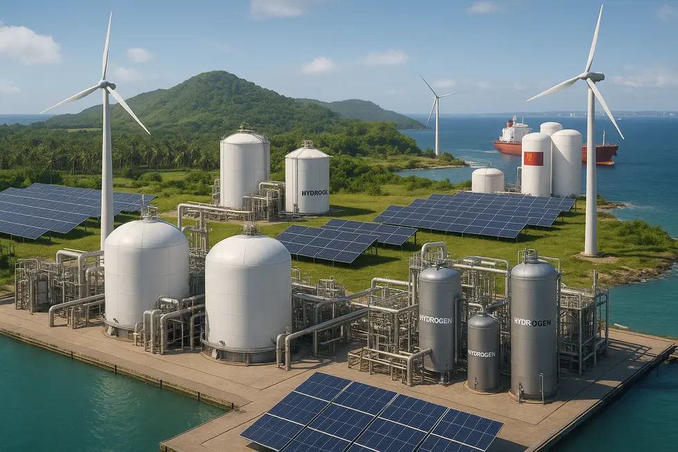 Nhà máy sản xuất hydro xanh ở Sarawak, Malaysia.