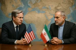 Hình ảnh tượng trưng cho mối quan hệ giữa Mỹ và Iran.