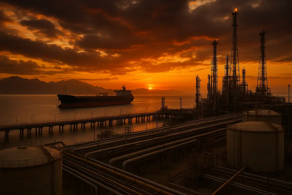 Tàu dầu chờ vượt qua eo biển Hormuz, ảnh hưởng bởi xung đột khu vực.