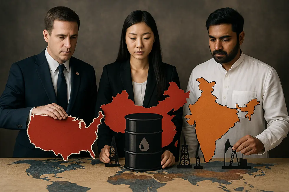 Dòng chảy dầu từ Nga và Trung Đông đến châu Á.