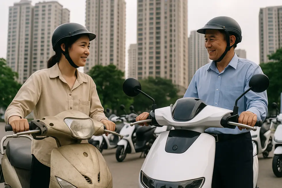 Chính sách hỗ trợ đổi xe máy điện của Hà Nội.