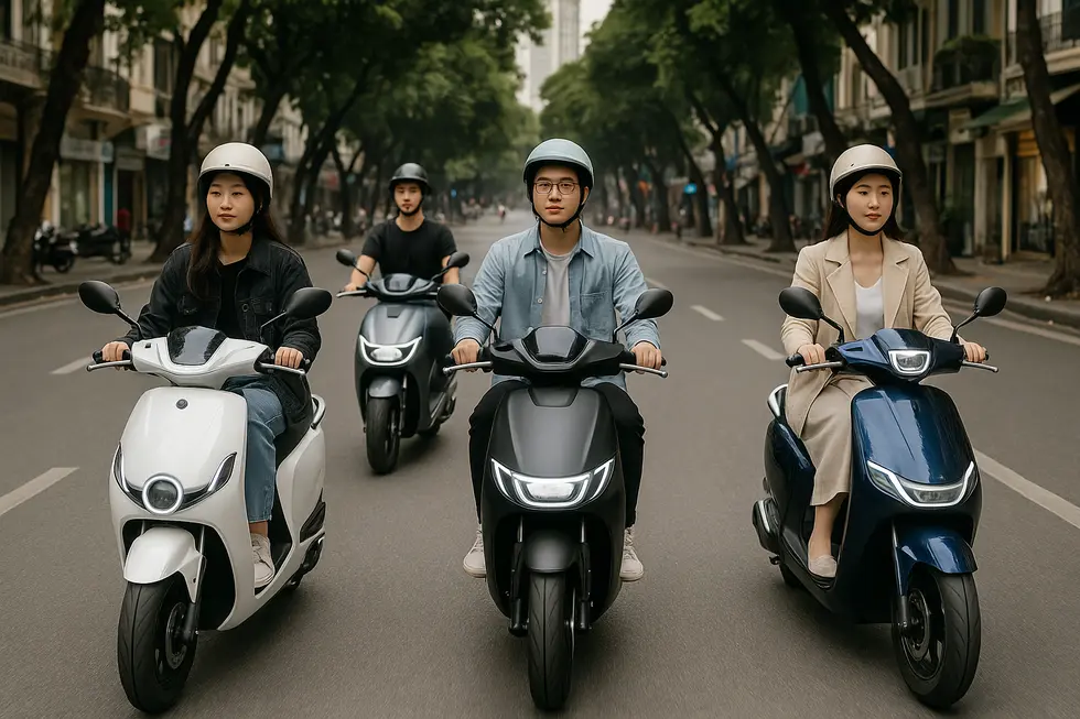 Hà Nội đang xem xét chính sách hỗ trợ để khuyến khích việc sử dụng xe máy điện.