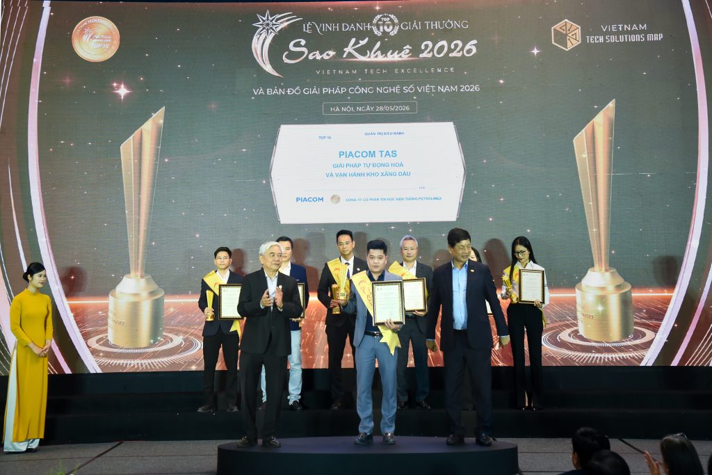 PIACOM TAS – Công nghệ Việt giải bài toán an toàn kho xăng dầu lọt Top 10 Sao Khuê 2026