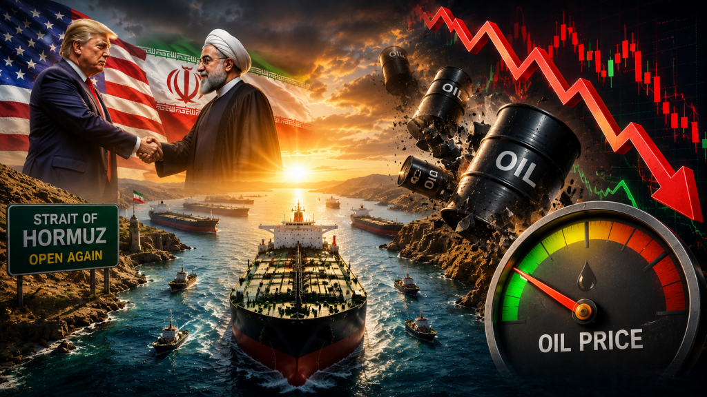 [Tiêu điểm] Thỏa thuận Mỹ – Iran “hạ nhiệt” chảo lửa Trung Đông: Giá dầu lao dốc & Bài toán giải cứu Eo biển Hormuz