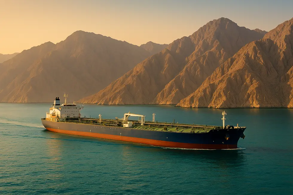 Tàu chở dầu qua eo biển Hormuz, điểm nút chiến lược trong ngành năng lượng.