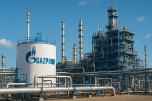 Cơ sở khai thác dầu khí của Gazprom thể hiện sự phát triển.