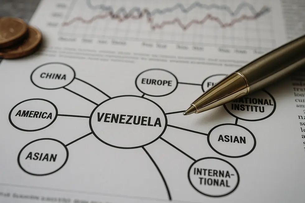 Biểu trưng cho mối nợ dầu mỏ giữa Venezuela và Trung Quốc.